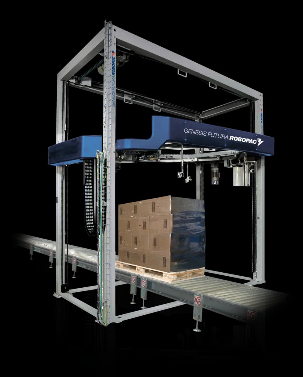 Envolvedora totalmente automática de anillo giratorio para palets de gran tamaño.